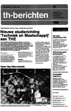 Voorzijde van magazine: TH berichten 33 - 10 mei 1983