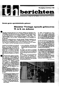 Voorzijde van magazine: TH berichten 41 - 28 juni 1968