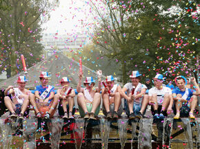 Groep 18 maakt er een feestje van.