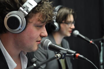 Stijn en Peter Fijn in de Ether. Actie Lucid voor Serious Request.
