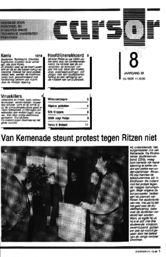 Voorzijde van magazine: Cursor 8 - 11 oktober 1990