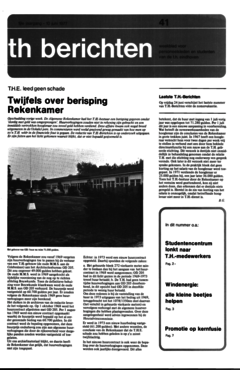 Voorzijde van magazine: TH berichten 41 - 10 juni 1977