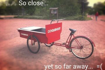 De gestolen bakfiets van Don Quishoot.