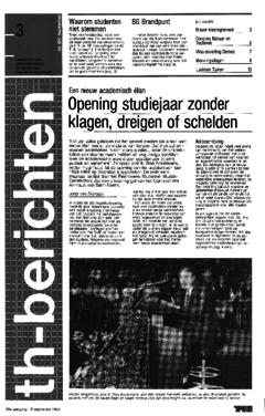 Voorzijde van magazine: TH berichten 3 - 9 september 1983