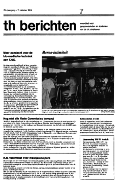 Voorzijde van magazine: TH berichten 7 - 11 oktober 1974