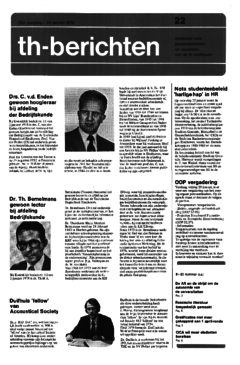 Voorzijde van magazine: TH berichten 22 - 20 januari 1978
