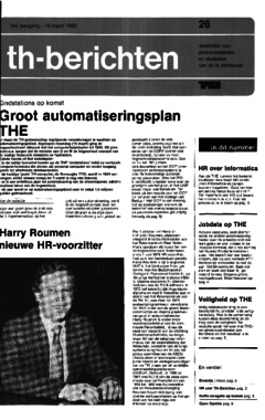 Voorzijde van magazine: TH berichten 26 - 19 maart 1982