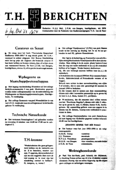 Voorzijde van magazine: TH berichten 4 - 6 oktober 1963