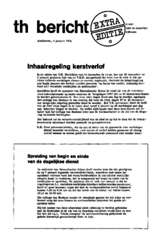 Voorzijde van magazine: TH berichten 16 bijlage - 3 januari 1974