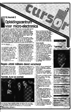 Voorzijde van magazine: Cursor 3 - 5 september 1986