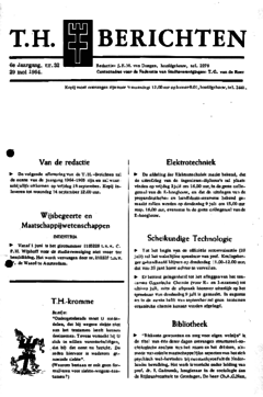 Voorzijde van magazine: TH berichten 32 - 29 mei 1964