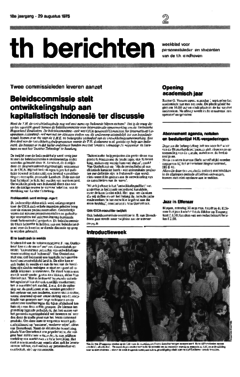 Voorzijde van magazine: TH berichten 2 - 29 augustus 1975