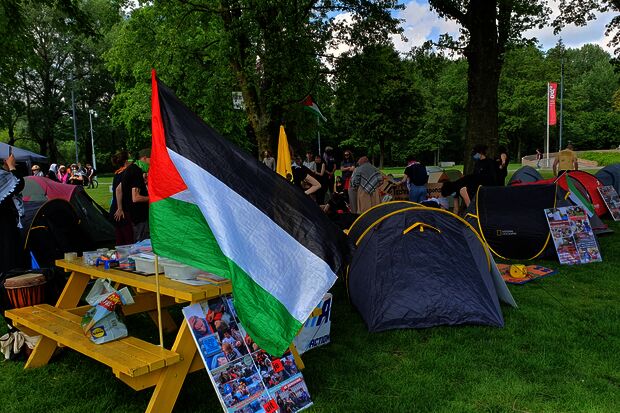 Solidariteitskamp voor Gaza op Koeveld
