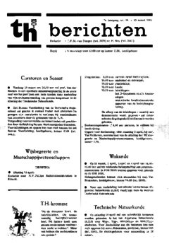 Voorzijde van magazine: TH berichten 14 - 19 maart 1965