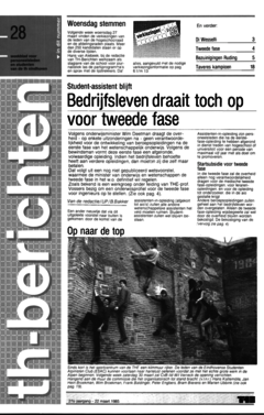 Voorzijde van magazine: TH berichten 28 - 22 maart 1985