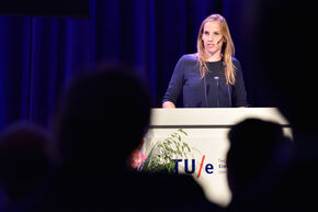 Studente Tessie Hartjes, ook actief met Lightyear. Foto | Bart van Overbeeke
