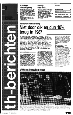 Voorzijde van magazine: TH berichten 9 - 21 oktober 1983