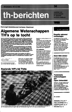 Voorzijde van magazine: TH berichten 34 - 20 mei 1983