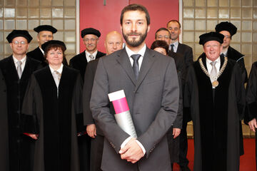 Daniele Raiteri en zijn promotiecommissie. Foto | PhotOdette