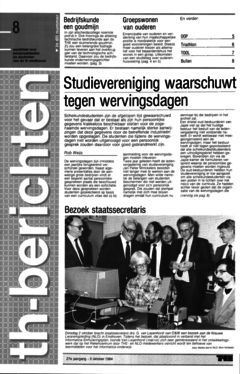 Voorzijde van magazine: TH berichten 8 - 5 oktober 1984