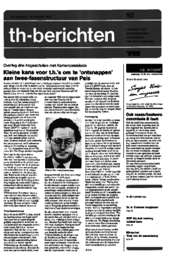 Voorzijde van magazine: TH berichten 10 - 27 oktober 1978