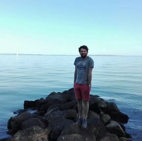 The sea at the Louisiana Museum is beautiful, with Sweden in the background.