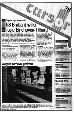 Voorzijde van magazine: Cursor 26 - 27 februari 1987