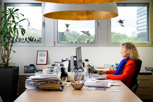 Elphi Nelissen in the dean's office in Vertigo. Photo | Bart van Overbeeke