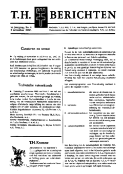 Voorzijde van magazine: TH berichten 8 - 9 november 1962