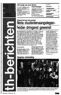 Voorzijde van magazine: TH berichten 17 - 16 december 1983