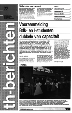 Voorzijde van magazine: TH berichten 22 - 1 februari 1985