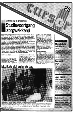 Voorzijde van magazine: Cursor 25 - 20 februari 1987