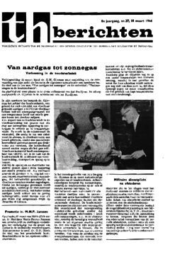 Voorzijde van magazine: TH berichten 27 - 18 maart 1966