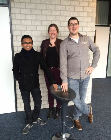 Fractievoorzitters Aijiththan Loganathan (ESR), Rianne van Eerd (PUR) en Mark Fronen (Groep-één).