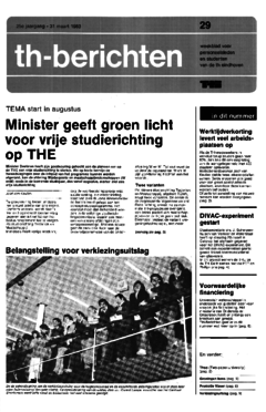 Voorzijde van magazine: TH berichten 29 - 31 maart 1983