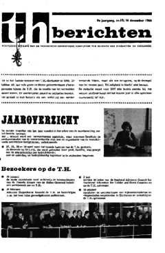Voorzijde van magazine: TH berichten 15 - 16 december 1966