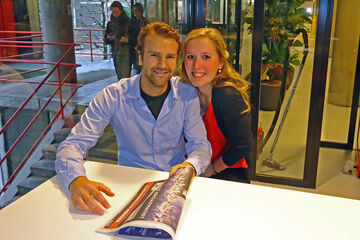 Marrit Hermens met medestudent Tim Wilschut, die haar overhaalde om mee te doen aan BestGraduates