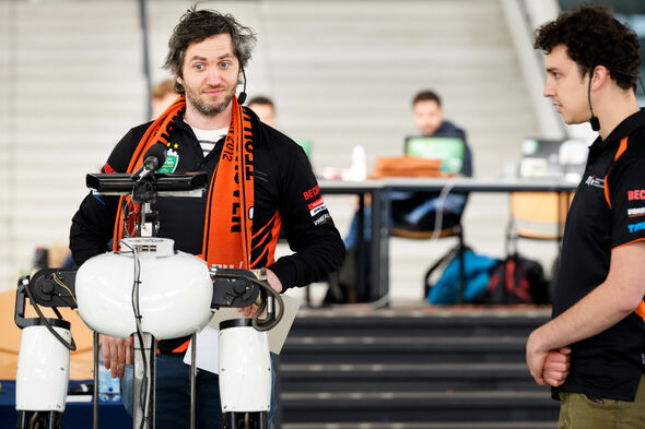 Lieven Scheire at the fanday of Tech United. Photo | Bart van Overbeeke