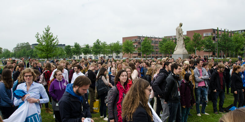 Het protest in Wageningen.
