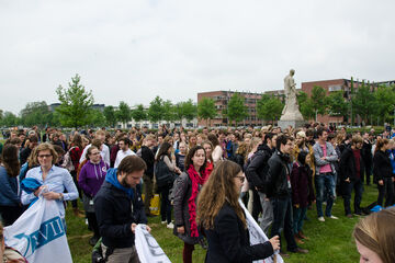 Het protest in Wageningen.