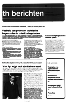 Voorzijde van magazine: TH berichten 8 - 15 oktober 1976