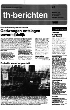 Voorzijde van magazine: TH berichten 24 - 25 februari 1983