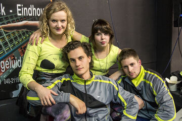 De vier 'oorlogvoerende' Lucid-bestuurders.