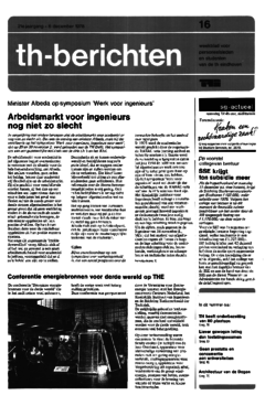 Voorzijde van magazine: TH berichten 16 - 8 december 1978