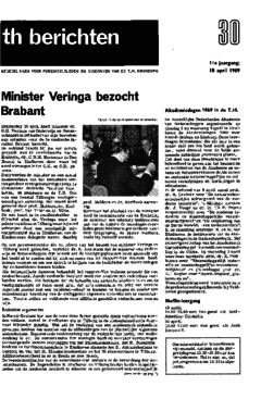 Voorzijde van magazine: TH berichten 30 - 18 april 1969