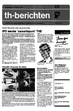Voorzijde van magazine: TH berichten 23 - 20 februari 1981
