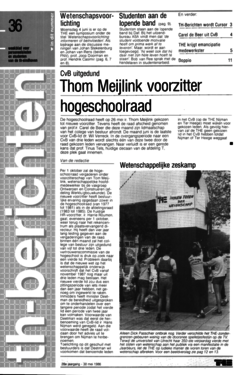 Voorzijde van magazine: TH berichten 36 - 30 mei 1986