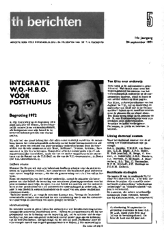 Voorzijde van magazine: TH berichten 5 - 24 september 1971