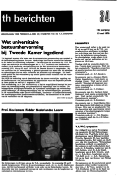 Voorzijde van magazine: TH berichten 34 - 15 mei 1970