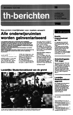 Voorzijde van magazine: TH berichten 36 - 3 juni 1983